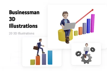 Businessman 3D Illustration Pack