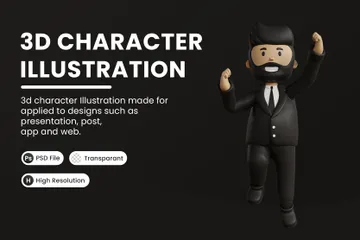 Businessman 3D Illustration Pack