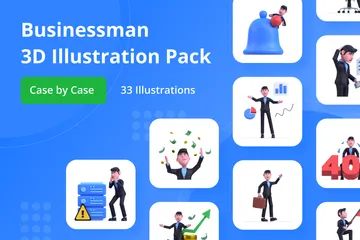 Businessman 3D Illustration Pack