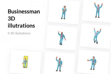 Businessman 3D Illustration Pack