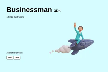 Businessman 3D Illustration Pack