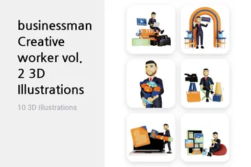 ビジネスマンクリエイティブワーカー Vol.2 3D Illustrationパック