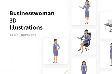 Businesswoman 3D Illustration Pack