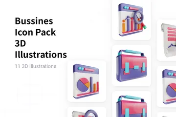 Bussines Vol 1 3D Illustration Pack