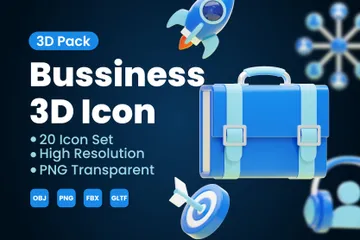BUSSINESS 3D Icon Pack