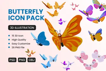 Butterfly 3D Icon Pack