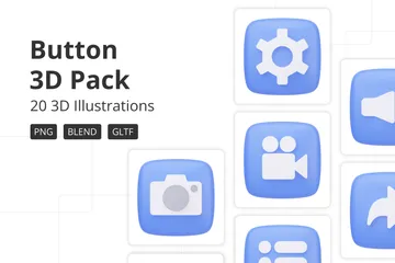 Button 3D Icon Pack