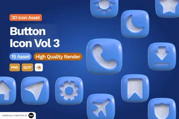 버튼 Vol.3 3D Icon 팩