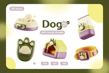 Cachorro Pacote de Icon 3D