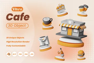 Cafe 3D Icon Pack