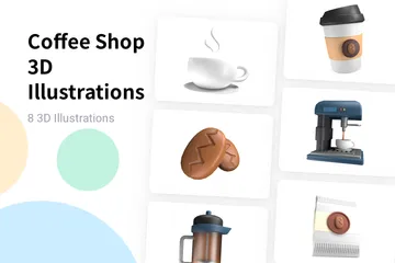 Café 3D Illustration Pack