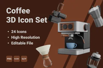 Café Paquete de Icon 3D