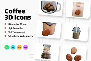 Café Pacote de Icon 3D