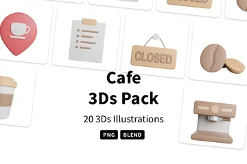 Cafe 3D Icon Pack