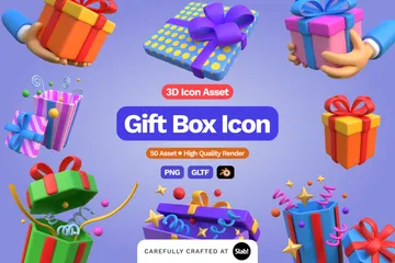 Caja de regalo 3D Icon Pack