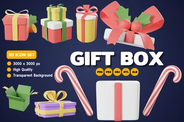 Caja de regalo Paquete de Icon 3D