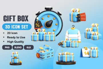 Caja de regalo Paquete de Icon 3D