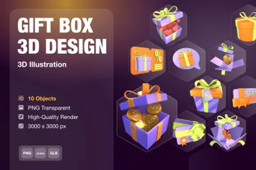 Caja de regalo Paquete de Icon 3D