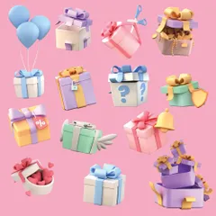 Cajas de regalo Paquete de Icon 3D