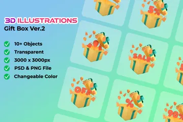 Cajas de regalo Paquete de Icon 3D