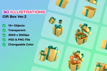 Cajas de regalo Paquete de Icon 3D