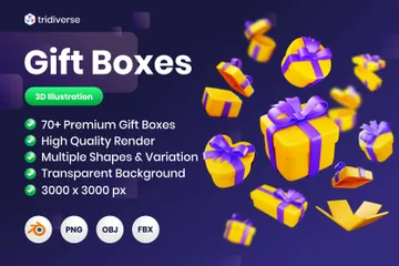 Cajas de regalo Paquete de Icon 3D