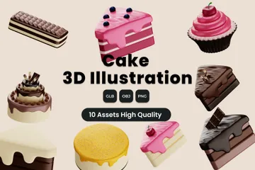 ケーキ 3D Iconパック