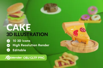 ケーキ 3D Iconパック