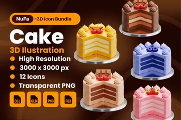 Cake 3D Icon Pack