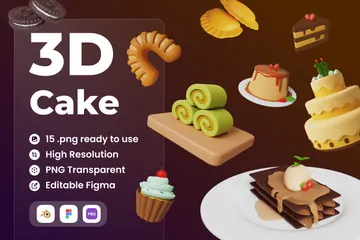 Cake 3D Icon Pack