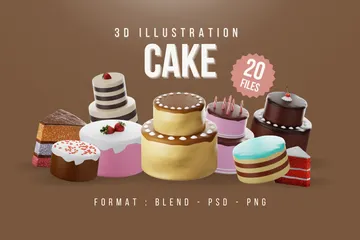 Cake 3D Icon Pack