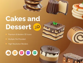 Cakes And Dessert 3D Icon Pack