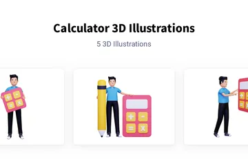 Calculadora Pacote de Illustration 3D