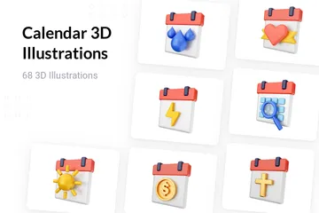 Calendar 3D Illustration Pack