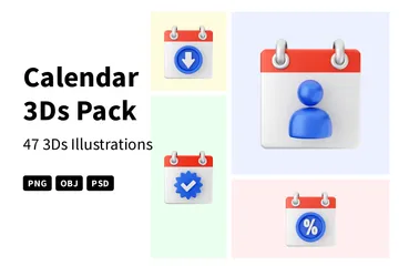 Free Calendar 3D Icon Pack