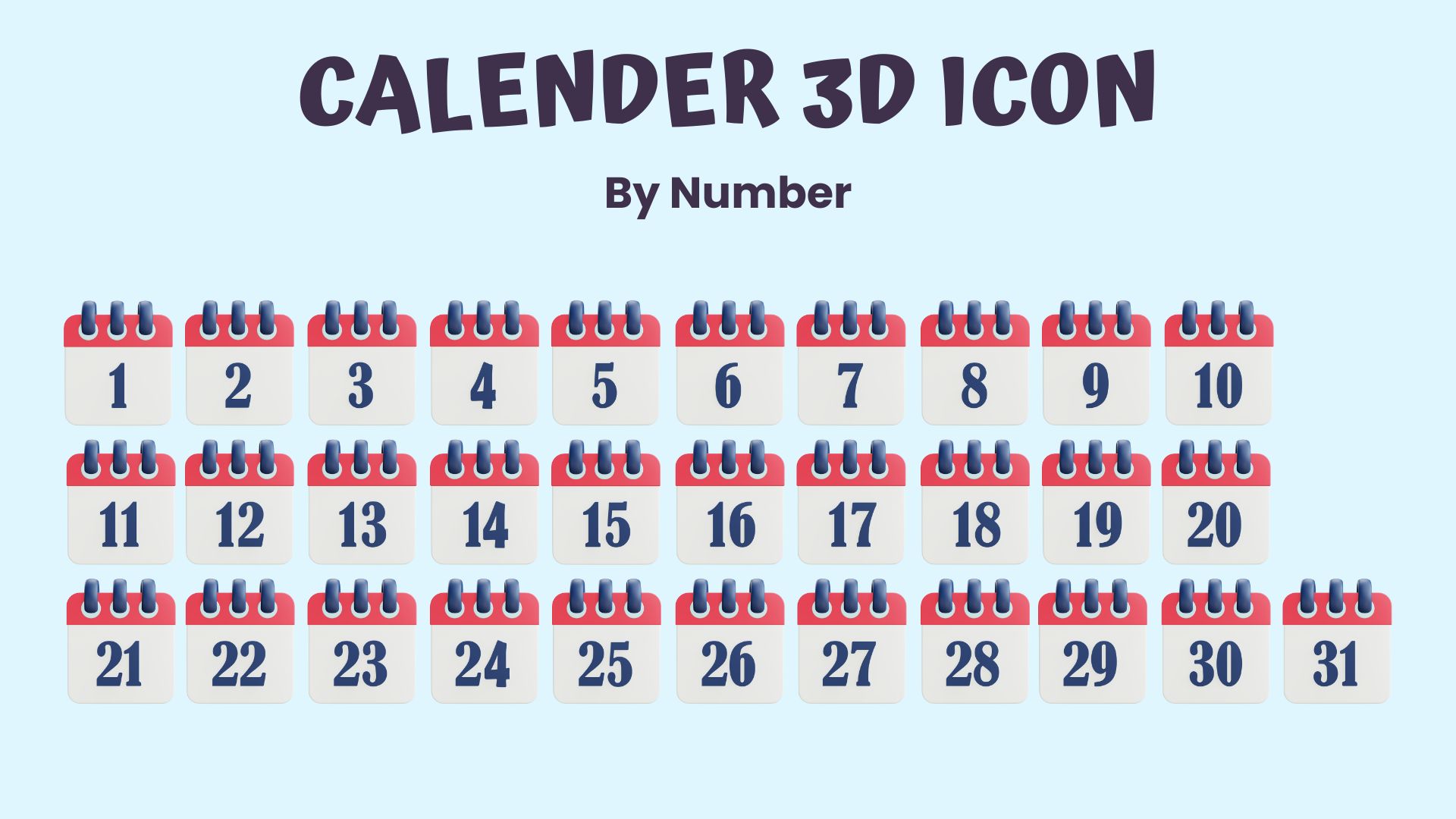 Premium Calendar 3D Illustration pack from User Interface 3D Illustrations
