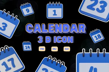 Calendar 3D Icon Pack