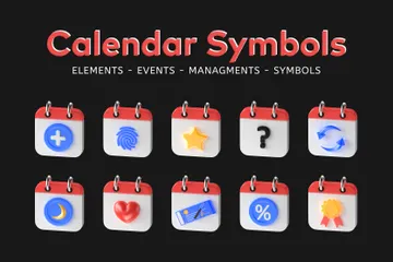 Calendar 3D Icon Pack