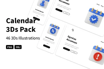 Calendar 3D Icon Pack