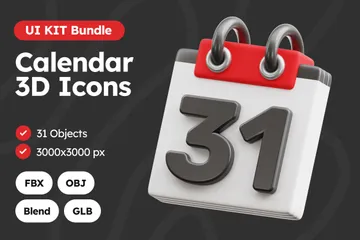 Calendar 3D Icon Pack