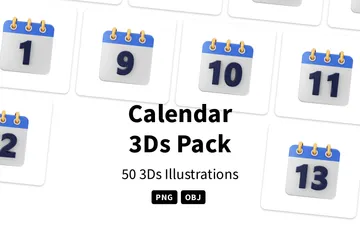 Calendar 3D Icon Pack