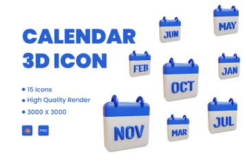 Calendar 3D Icon Pack