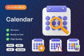 Calendar 3D Icon Pack