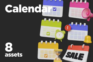 Calendar 3D Icon Pack