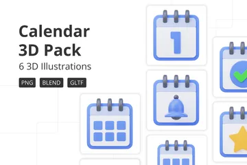 Calendar 3D Icon Pack