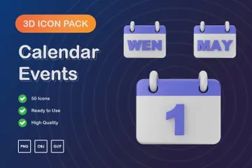 Calendar Events 3D Icon Pack