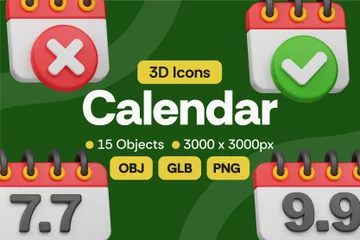 달력 2부 3D Icon 팩