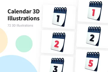 Calendário Pacote de Illustration 3D