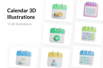 Calendario Paquete de Illustration 3D