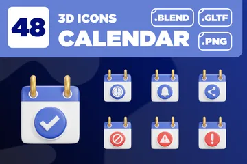 Calendário Pacote de Icon 3D